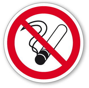 Zákaz kouření - kruhová samolepka Ø 150 mm