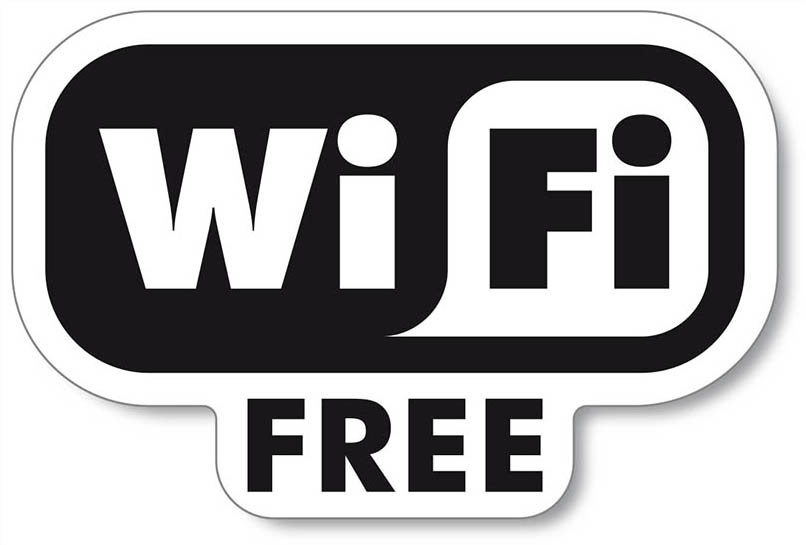 WiFi free - samolepka 100 x 150 mm