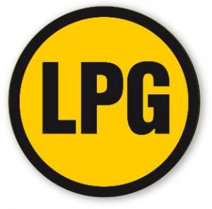 LPG - samolepící piktogram - Ø 70 mm