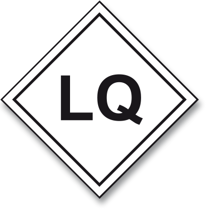 LQ - Limited Quantity - Omezené množství - samolepka 300 x 300 mm