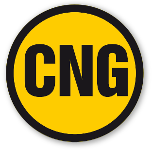 CNG - samolepící piktogram - Ø 70 mm