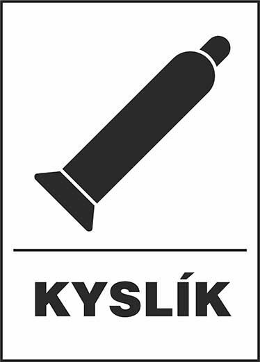 Tlaková láhev KYSLÍK - samolepka 100 x 140 mm